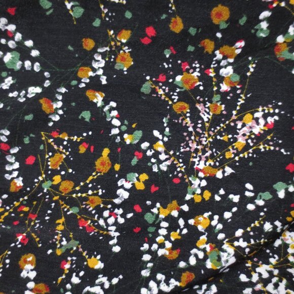 LUCCA womens DRESS black HOLIDAY boho BELL SLEEVES pleats SPLATTER SIZE M - Picture 7 of 11